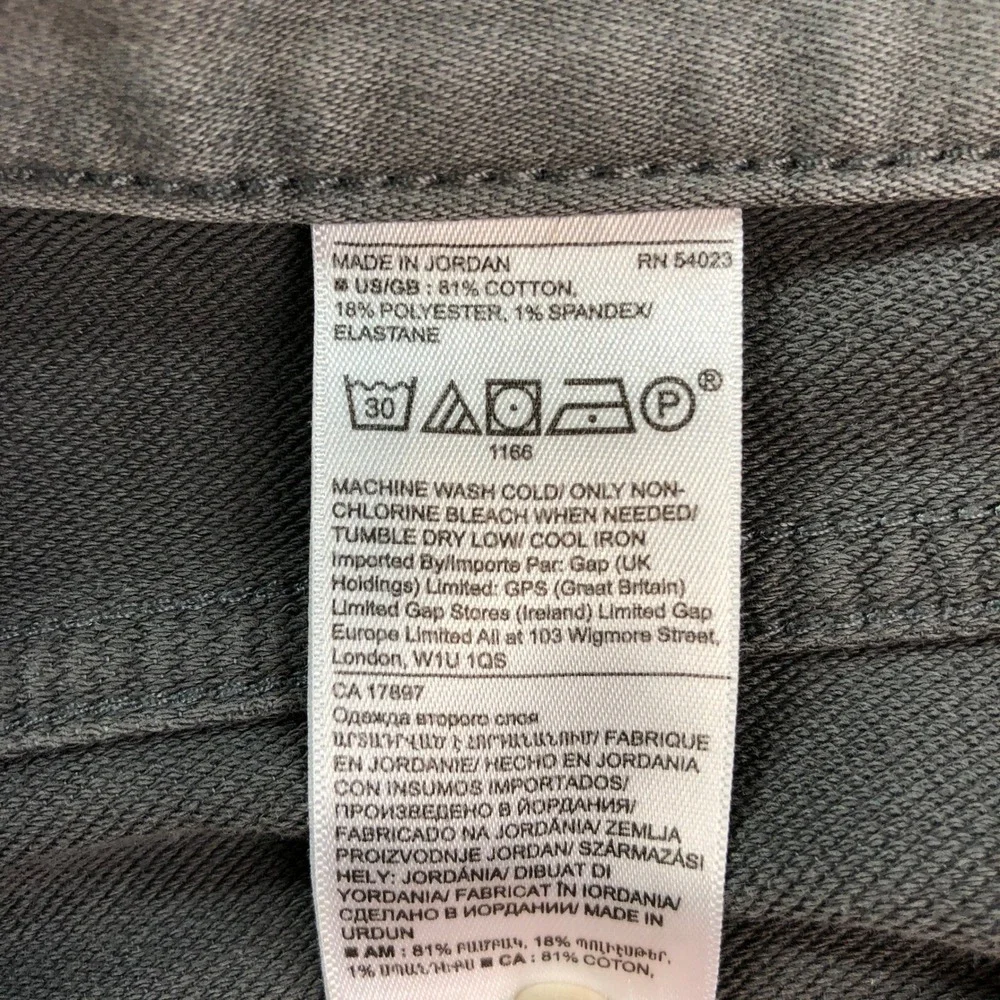 Banana Republic Mens Traveler Pants 32x34 Slim Fit Stretch Gray Cotton Denim